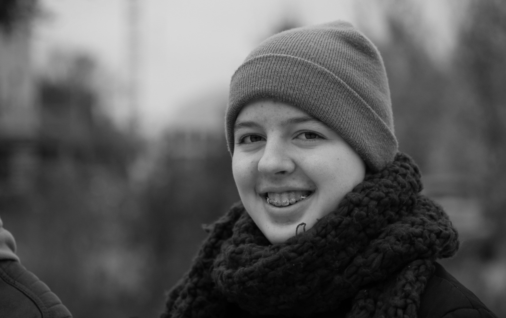 Schwarz weißes Portrait von Katrin Schumacher